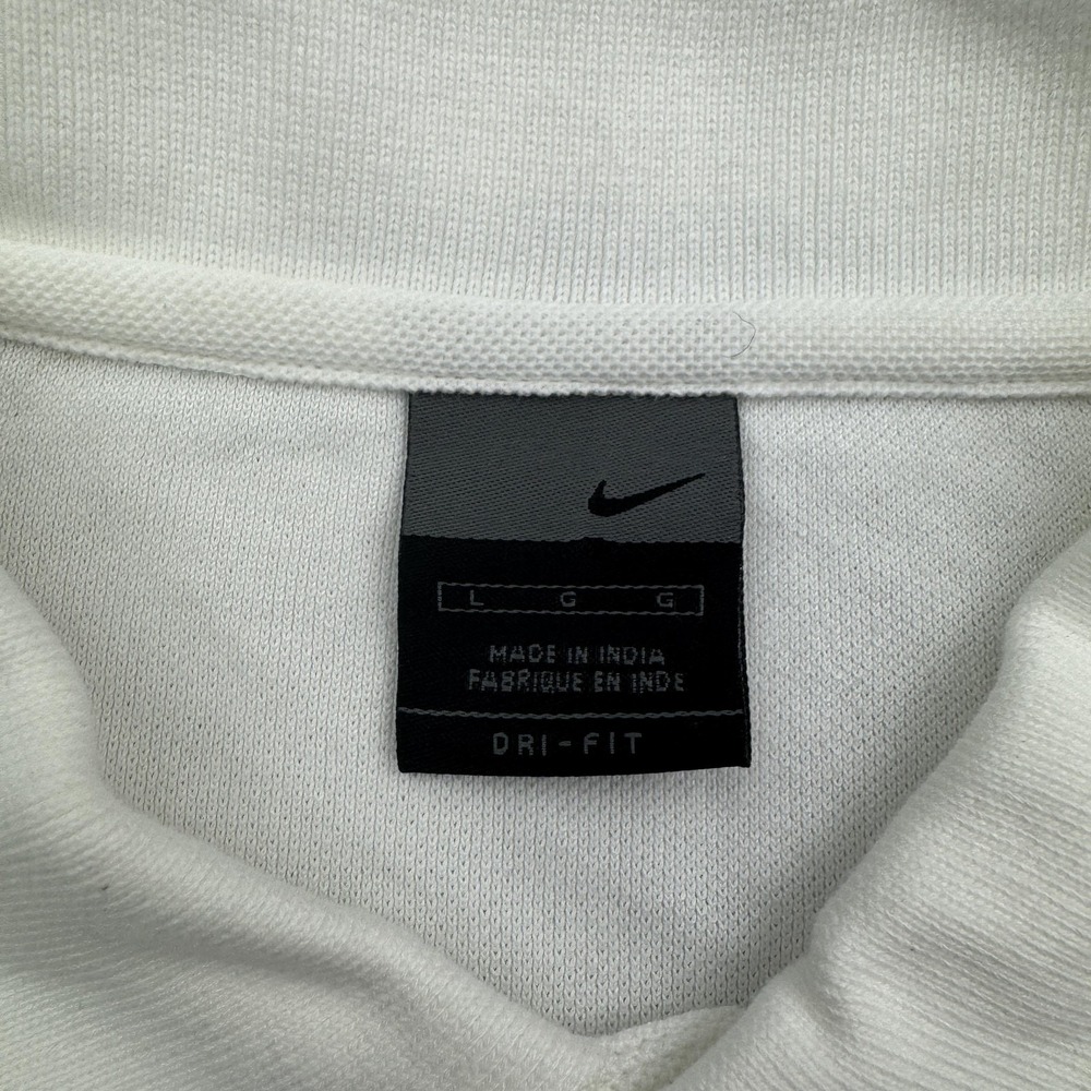 Vintage Nike Challenge Court Polo Shirt Mens Large White Dri-FIT Tennis Logo - Picture 11 of 15